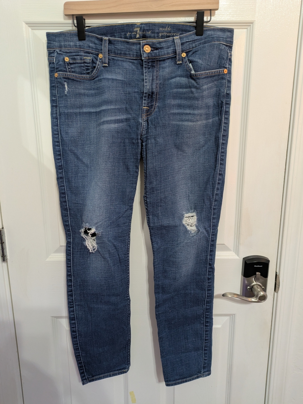7 For All Mankind Guinevere Skinny Jeans Sz32